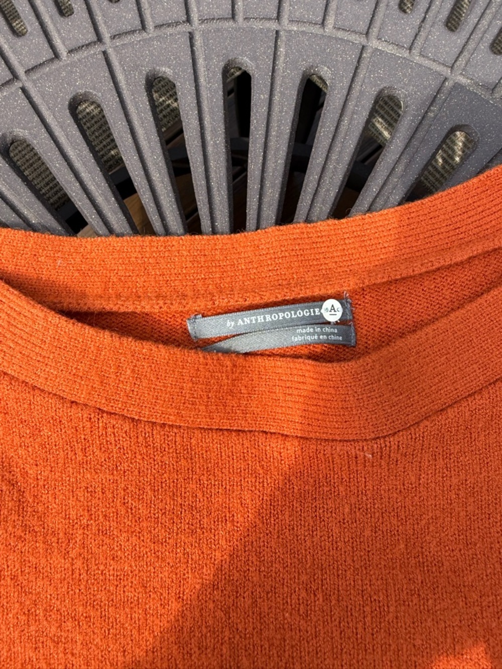 Anthropologie Colma Tunic Sweater Burnt
Orange Eyelash Cuffs Women's Size Medium - Picture 4 of 9
